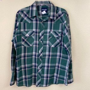 Wrangler Plaid Western Shirt